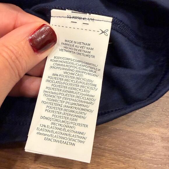 Ralph Lauren Polo Performance Jersey Quarter-Zip Pullover in Navy Blue Medium - Picture 7 of 7